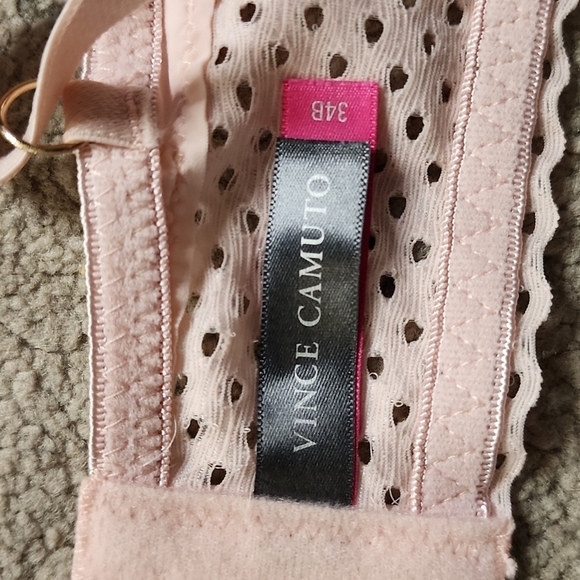 Vince Camuto 34B Pink Lace Mesh Bra Wired - Picture 3 of 5